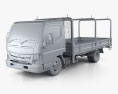 Mitsubishi Fuso Canter (515) Wide Cabina Singola Tray Truck 2016 Modello 3D clay render