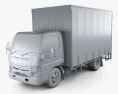 Mitsubishi Fuso Canter (615) Wide Single Cab Curtain Sider Truck 2019 3d model clay render