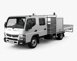 Mitsubishi Fuso Canter (815) Wide Crew Cab Service Truck 2019 3D model