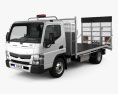 Mitsubishi Fuso Canter (815) Wide Cabine Única Tilt Tray Beaver Tail Truck 2016 Modelo 3d