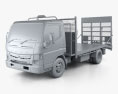 Mitsubishi Fuso Canter (815) Wide Cabine Única Tilt Tray Beaver Tail Truck 2016 Modelo 3d argila render