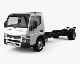 Mitsubishi Fuso Canter (918) Wide Single Cab Chassis Truck with HQ interior 2019 3D model