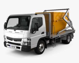 Mitsubishi Fuso Canter (918) Wide Single Cab Skip Bin Truck 2019 3D 모델 