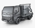 Mitsubishi Fuso Canter (918) Wide Single Cab Skip Bin Truck 2019 3d model wire render