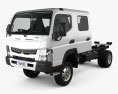 Mitsubishi Fuso Canter (FG) Wide Crew Cab Chassis Truck with HQ interior 2019 3d model