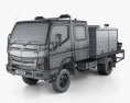 Mitsubishi Fuso Canter (FG) Wide Crew Cab Fire Truck 2019 3d model wire render