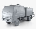 Mitsubishi Fuso Canter (FG) Wide Crew Cab Camion dei Pompieri 2016 Modello 3D clay render