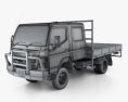 Mitsubishi Fuso Canter (FG) Wide Crew Cab Tray Truck 2019 3d model wire render