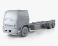 Mitsubishi Fuso Fighter (2427) Chassis Truck with HQ interior 2017 3d model clay render