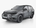 Mitsubishi Outlander PHEV with HQ interior 2018 3d model wire render