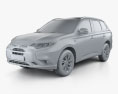 Mitsubishi Outlander PHEV with HQ interior 2018 3d model clay render
