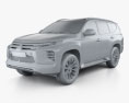 Mitsubishi Pajero Sport 2022 3d model clay render