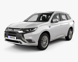 Mitsubishi Outlander PHEV with HQ interior 2020 3D model