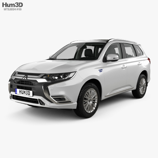 Mitsubishi Outlander PHEV with HQ interior 2020 3D model