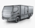 Mitsubishi Fuso Vision F-Cell Truck 2022 3d model wire render