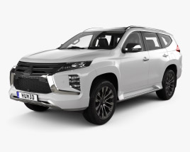Mitsubishi Pajero Sport with HQ interior 2022 3D model