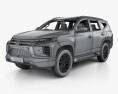 Mitsubishi Pajero Sport 带内饰 2019 3D模型 wire render