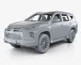 Mitsubishi Pajero Sport with HQ interior 2022 3d model clay render