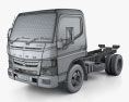Mitsubishi Fuso Canter Superlow City Cab Chassis Truck L1 2019 3d model wire render