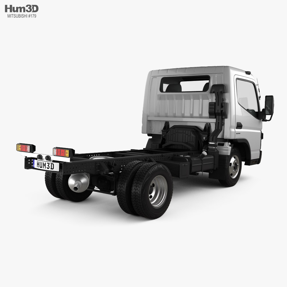 Mitsubishi Fuso Canter Wide Single Cab Chassis Truck L1 2019 3d model back view