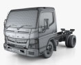 Mitsubishi Fuso Canter Wide Single Cab Chassis Truck L1 2019 3d model wire render