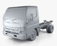 Mitsubishi Fuso Canter Wide Single Cab Chassis Truck L2 2019 3d model clay render