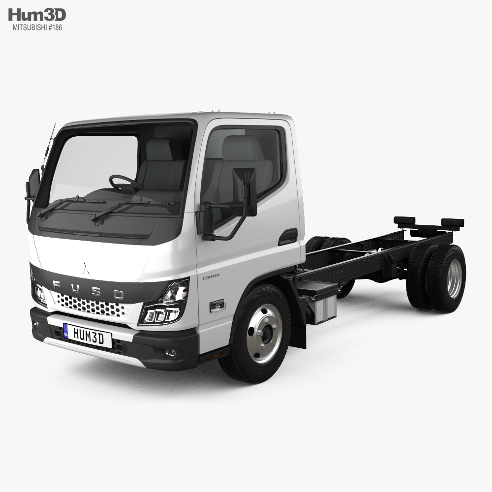 Mitsubishi Fuso Canter City Cabine Única Low Roof Camião Chassis 2021 Modelo 3d