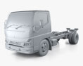 Mitsubishi Fuso Canter City Single Cab Low Roof Chassis Truck 2021 3d model clay render