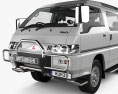 Mitsubishi Delica Star Wagon 4WD con interni e motore 1986 Modello 3D