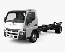 Mitsubishi Fuso Canter Wide Single Cab L3 Вантажівка шасі 2016 3D модель