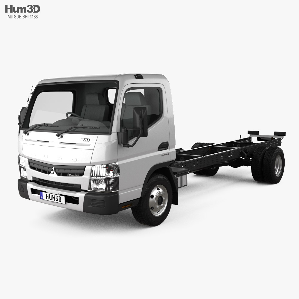 Mitsubishi Fuso Canter Wide Cabine Simple L3 Camion Châssis 2016 Modèle 3D