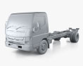 Mitsubishi Fuso Canter Wide Single Cab L3 Chassis Truck 2016 3d model clay render