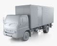 Mitsubishi Fuso FI Box Truck 2022 Modello 3D clay render