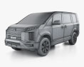 Mitsubishi Delica D5 2022 Modèle 3d wire render