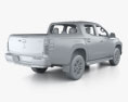 Mitsubishi Triton Doppelkabine mit Innenraum und Motor 2019 3D-Modell