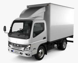 Mitsubishi Fuso Canter e City Single Cab Box Truck 2023 Modelo 3D