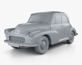 Morris Minor 1000 Tourer 1956 Modello 3D clay render