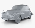Morris Minor 1000 Saloon 1962 3D модель clay render