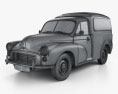 Morris Minor Van 1955 3D модель wire render