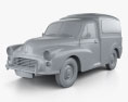 Morris Minor Van 1955 3D модель clay render