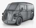Morris JE Van 2022 Modello 3D wire render