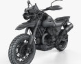 Moto Guzzi V85 Tutto Terreno 2019 3d model wire render