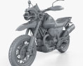 Moto Guzzi V85 Tutto Terreno 2019 3d model clay render