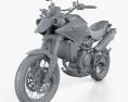 Moto Morini Granpasso 1200 2008 3d model clay render