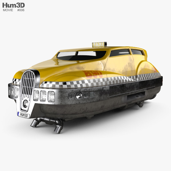 제5원소' 영화에서 나온 택시가 3D 모델 