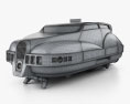 Fifth Element Taxi 1997 3d model wire render
