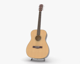 Guitarra acústica Modelo 3D
