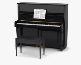 Piano Vertical Modelo 3d