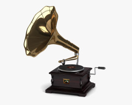 Gramophone Modèle 3D
