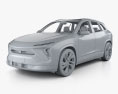 NIO ES6 con interni 2019 Modello 3D clay render